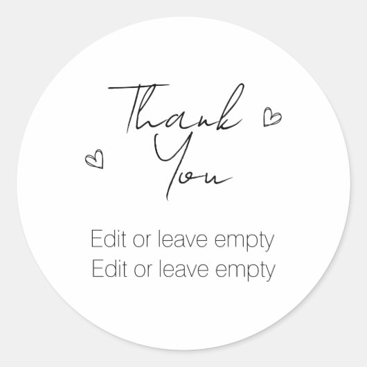 Dank u wel Gefeliciteerd Ronde Sticker (Voorkant)