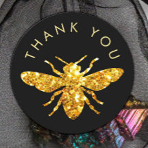 dank u wel glitter bee logo