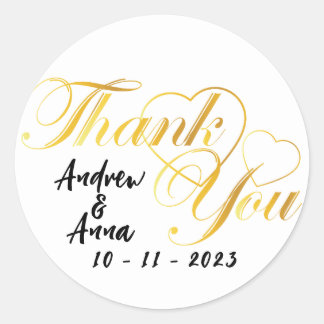 dank u wel hardegoud ronde sticker