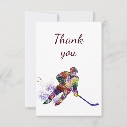 Dank u wel Hockey Sport Bedankkaart (Voorkant)