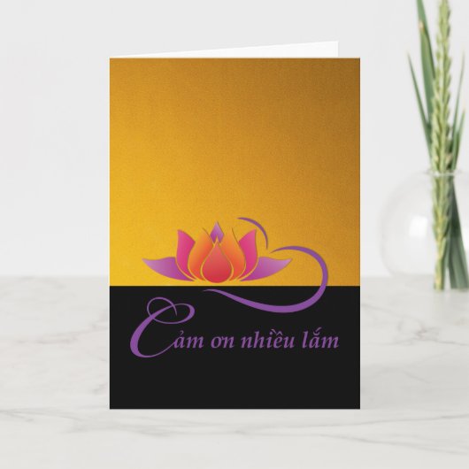 Dank u wel in Vietnam op nhieu lam Bedankkaart (Voorkant)
