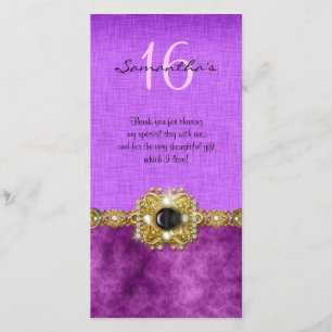 " dank u wel " , " liefje zestien " roze zwarte ge bedankkaart