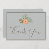 Dank u wel, lieflijk blauw bedankkaart (Voorkant / Achterkant)