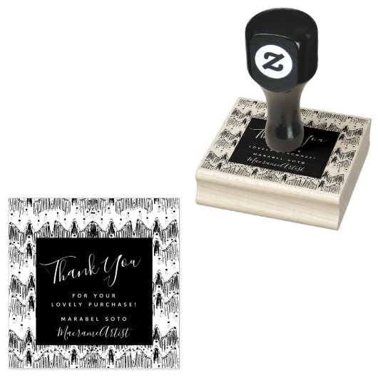 Dank u wel Macrame Business Logo Rubber Stempel (Gestempeld)