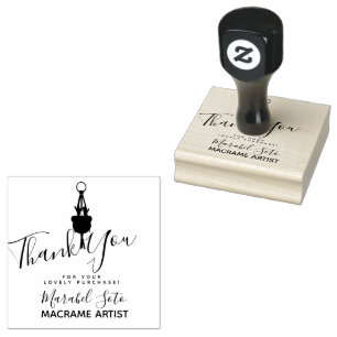 Dank u wel Macrame dat het Plant Bedrijfsleven hee Rubberstempel
