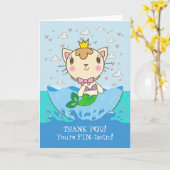 Dank u wel Mercat Merkitten Splashing Kaart (Gele Bloem)