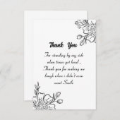 Dank u wel met een mooie boodschap bedankkaart (Voorkant / Achterkant)