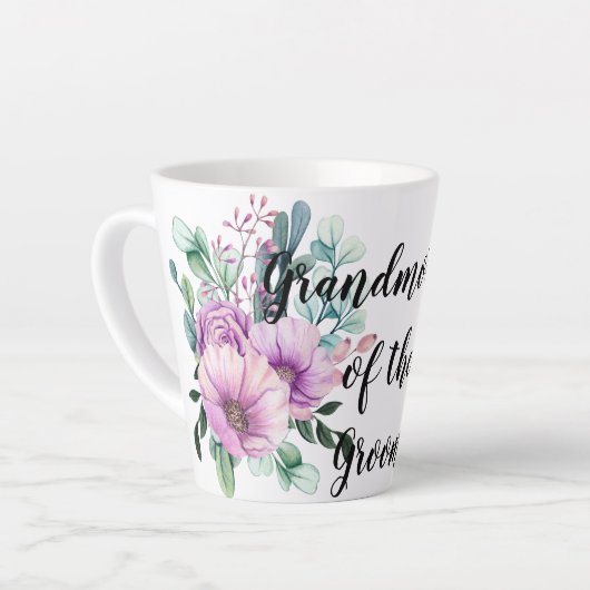 Dank u wel oma Groom of Bride Paars Latte Mok (Linkerhoek)