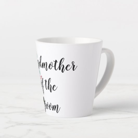 Dank u wel oma Groom of Bride Paars Latte Mok (Rechterhoek)