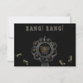 Dank u wel Pewter Pistool Barrel Kaart (Voorkant)