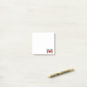 Dank u wel, Red Heart Post-it® Notes (Op bureau)