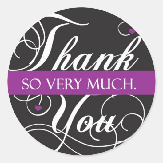 Dank u wel ronde sticker (Voorkant)