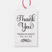 Dank u wel Rustic Kraft Modern Script Weddenschap Cadeaulabel (Voorkant)