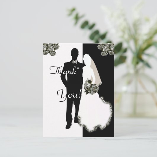 Dank u wel van de Bride en de Groom Kaarten (Staand voorkant)