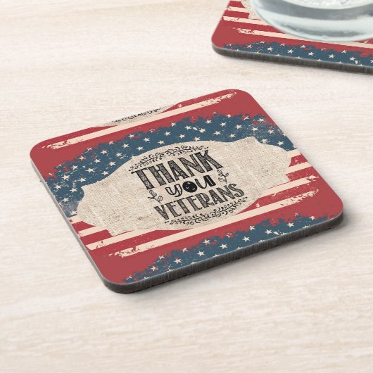 Dank u wel veteranen Beverage Coaster Bier Onderzetter (Linkerzijde)