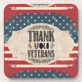 Dank u wel veteranen Beverage Coaster Bier Onderzetter (Voorkant)