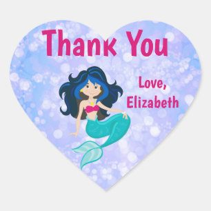 Dank u wel voor de achtergrond van Mermaid Bokeh Hart Sticker
