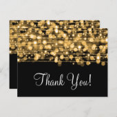 Dank u wel voor het feest Sparkles Gold Briefkaart (Voorkant / Achterkant)