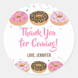 Dank u wel voor Stickers Pink Donut Sprinkle