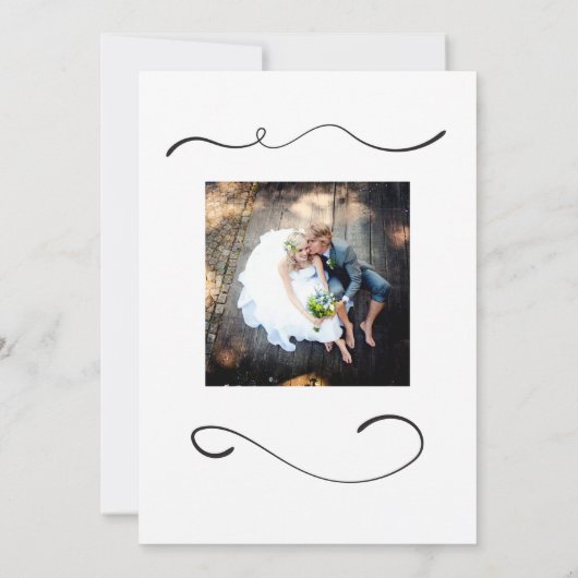 Dank u wel voor Swirl met Afbeelding Bedankkaart (Achterkant)