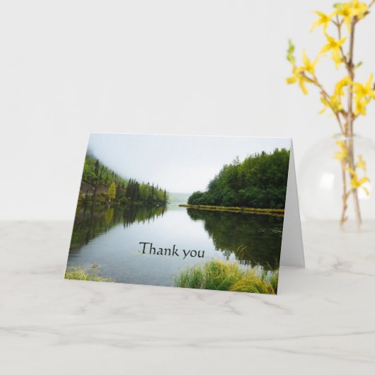 Dank u wel Wilderness Lake Trees Kaart (Gele Bloem)