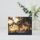 Dank u Westerne Cowboys Schrift Briefkaart (Staand voorkant)