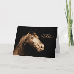 Dank u Westerne Sepia Toned Horse Blank Bedankkaart
