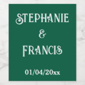 Dank u wijnlabel gunsten wijn etiket (Enkel label)