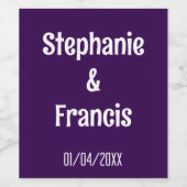 Dank u wijnlabel gunsten wijn etiket (Enkel label)