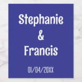 Dank u wijnlabel gunsten wijn etiket (Enkel label)