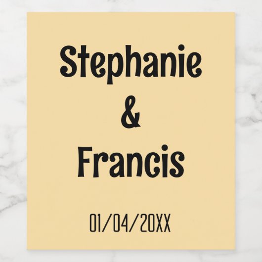 Dank u wijnlabel gunsten wijn etiket (Enkel label)