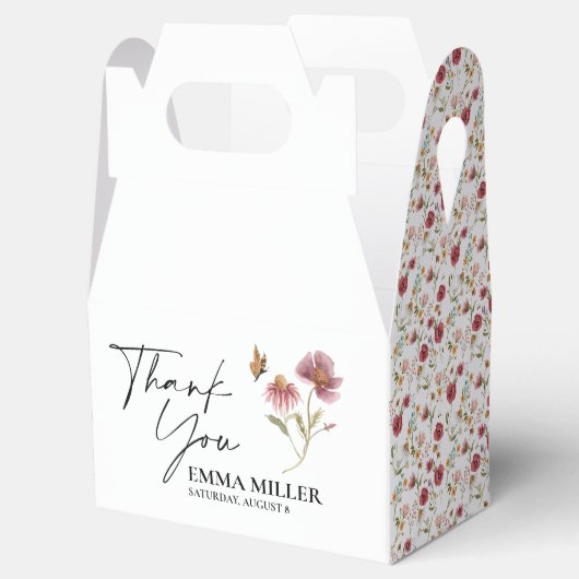 Dank u Wildflower Vrijgezellenfeest Bedankdoosjes (Geopend)