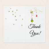 DANK U Winter Geluk Vakantie Wensen Visitekaartjes (Binnenkant ongevouwen)