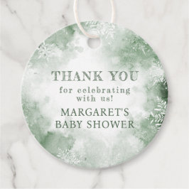 Dank u winter wonderland baby shower bedankjes labels