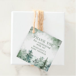 Dank u winterbos baby shower bedankjes labels