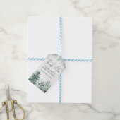 Dank u winterbos baby shower cadeaulabel (Met Touw)