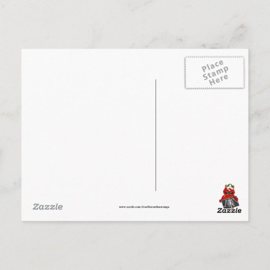 Dank u X-ray Tech briefkaart (Achterkant)