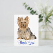 Dank u Yorkshire Terrier Puppy Dog Briefkaart (Staand voorkant)