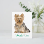 Dank u Yorkshire Terrier Puppy Dog Briefkaart (Staand voorkant)