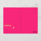 Dank U Zakelijk Roze Goud Persoonlijk Briefkaart (Achterkant)