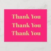 Dank U Zakelijk Roze Goud Persoonlijk Briefkaart (Voorkant)