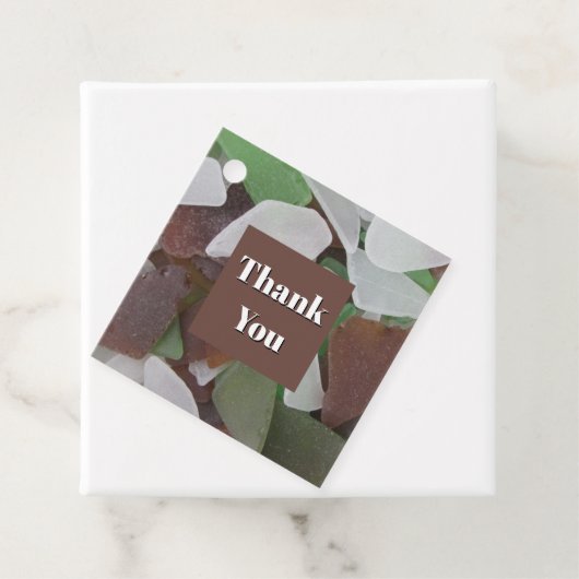 Dank u Zee Glass Photo Multipurpose Bedankt Bedankjes Labels (In situ)