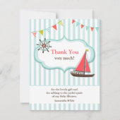 Dank u Zeilen Baby shower Platte Kaart (Voorkant)