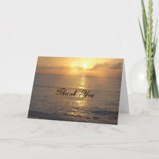 Dank u zonsondergang bedankkaart