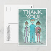 Dank U Zorgverleners Briefkaart (Voorkant / Achterkant)