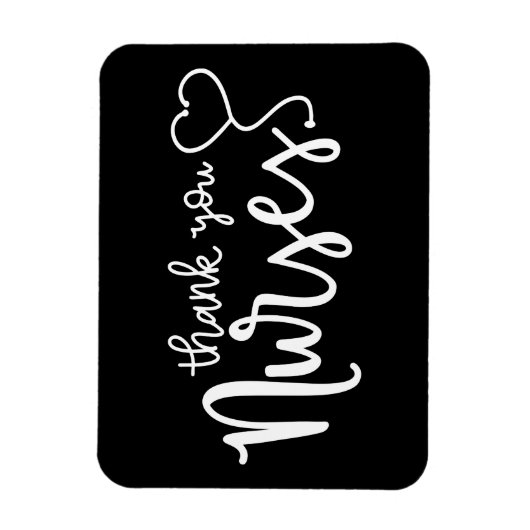 Dank u zuster | Fancy script Magneet (Verticaal)