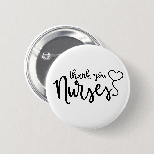 Dank u zuster | Fancy script Ronde Button 5,7 Cm (Voorkant /achterkant)