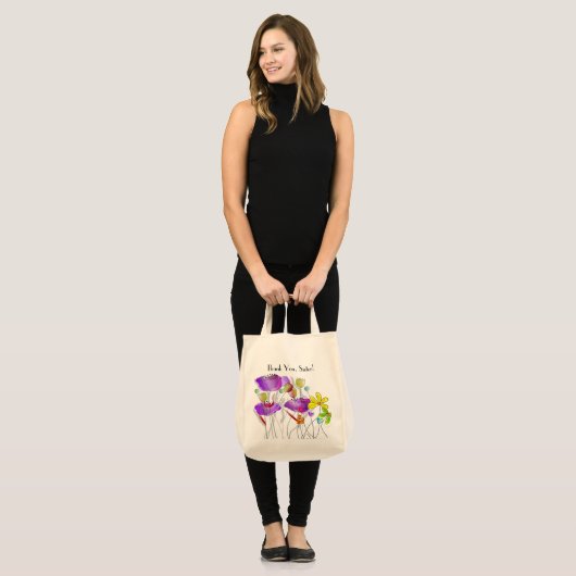 Dank u zuster Floral Nun Canvas tas (Voorkant (model))