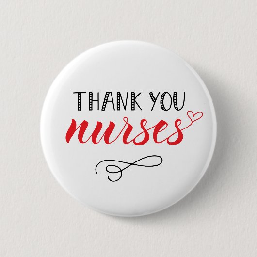 Dank u zuster | Fun Font Ronde Button 5,7 Cm (Voorkant)