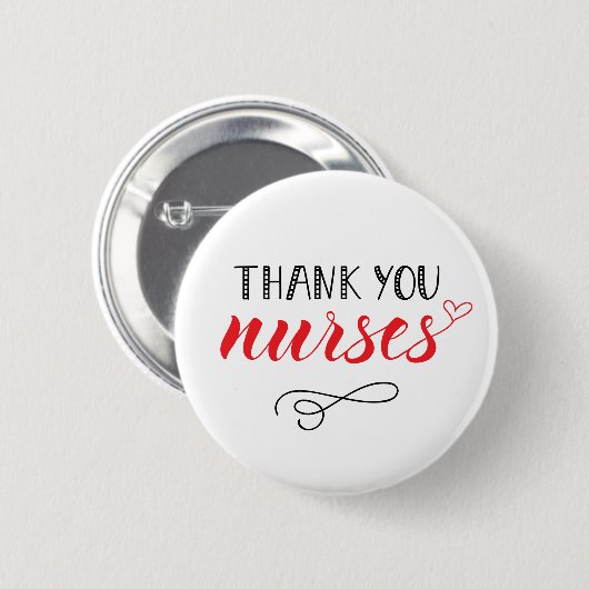 Dank u zuster | Fun Font Ronde Button 5,7 Cm (Voorkant /achterkant)